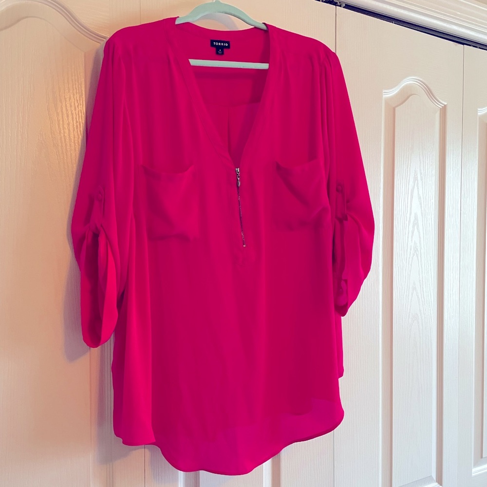 Torrid Harper Blouse - Hot Pink!!!